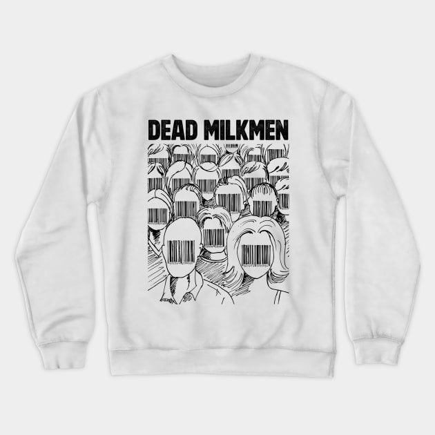 Barcode face Dead Milkmen Crewneck Sweatshirt by adima